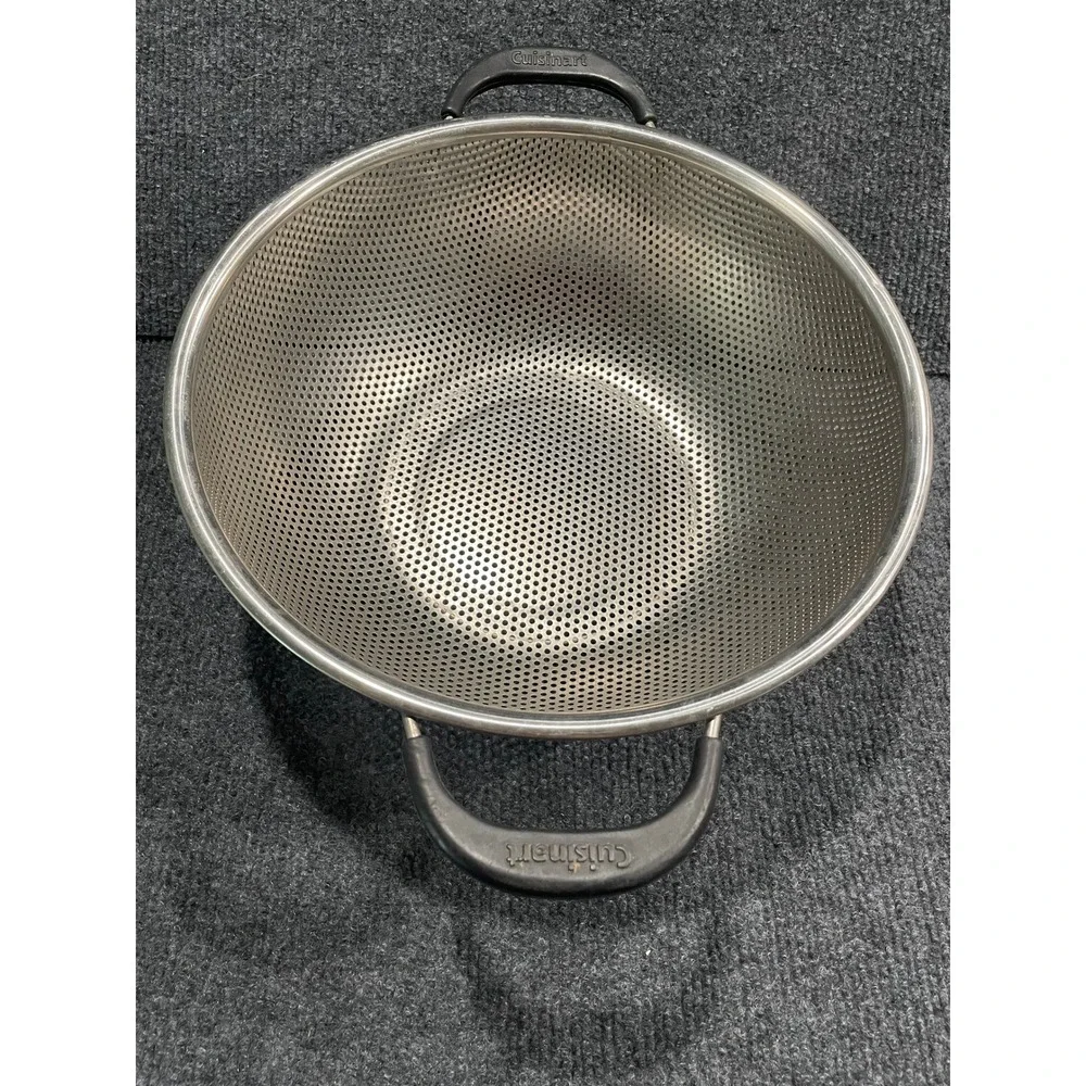 Cuisinart Stainless Steel Colander 11 Inch Micro-Perforated Strainer 2 Handles